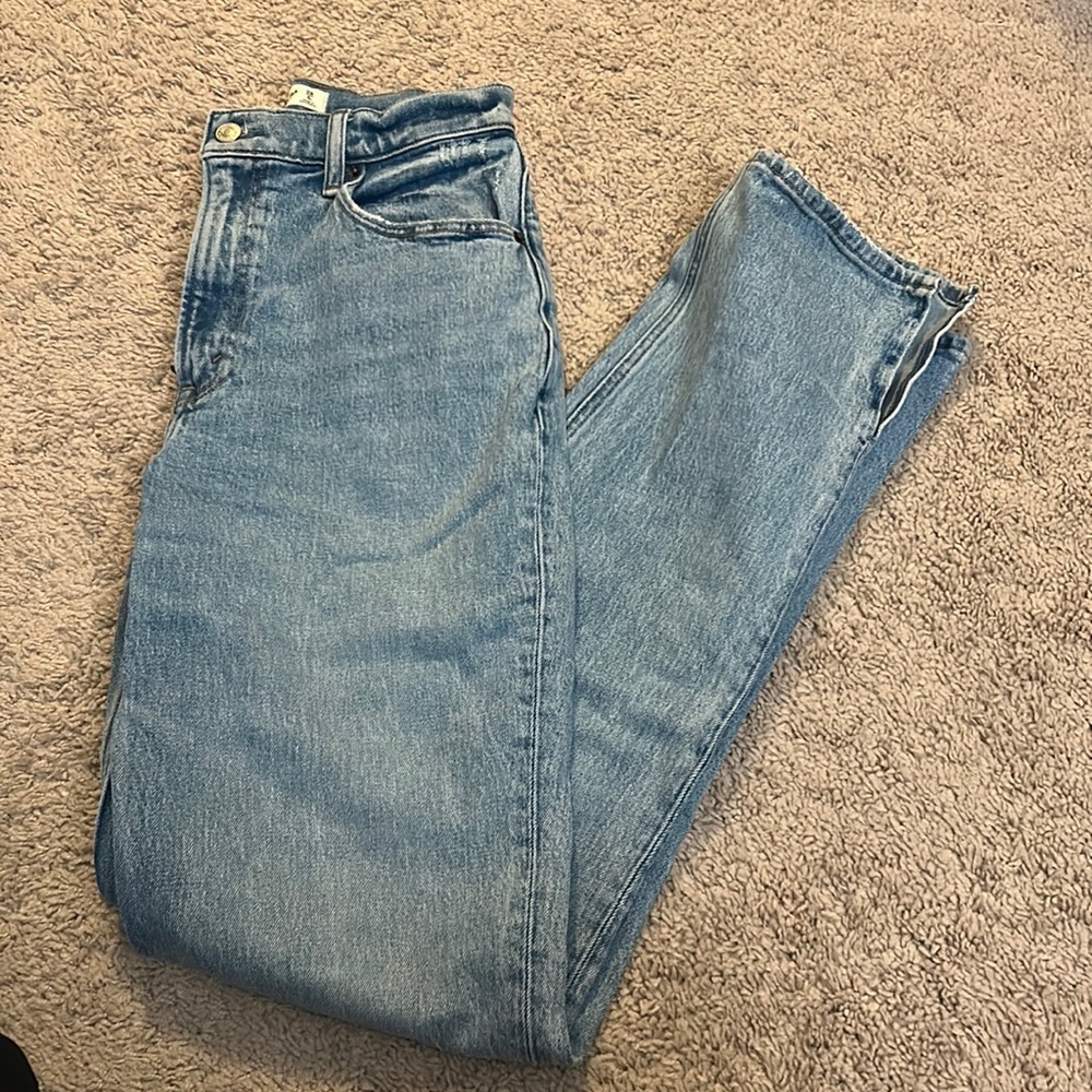 Abercrombie curve love split hem jeans